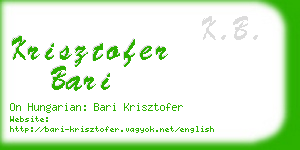 krisztofer bari business card